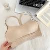 Roupas Quentes para Meninas Pele de Bebê Algodão Colete de Letras Alça Dupla no Ombro Bojo Sutiã Confortável Roupa Íntima Roupa Externa Top Tubo para Meninas Alça de Suspensório para Mulheres