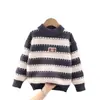 Suéter para Niños Otoño e Invierno Estilo Nuevo, Forro de Felpa y Engrosado, Tejido para Niños Pequeños 2026, Ropa para Niños de 4 a 10 Años