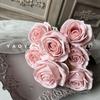 Ramo de rosas corola de 7 cabezas decoración de mesa para sala de estar en casa flores artificiales diseño floral de boda accesorios de fotografía