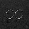 Pendientes Coreanos Minimalistas de Personalidad con Círculos Grandes y Pequeños de Moda Versátiles Punk Rock Discoteca Pendientes de Botón para Pareja