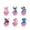 25 Piezas Venta Caliente Stitch Dibujos Animados Decoración de Cumpleaños Festival Fiesta Infantil Tarjeta Inserto para Pastel Venta al por Mayor