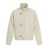Magic Bear Moda Retrô Americana Masculina Marca Estilo Old Money Jaqueta de Camurça com Lapela Bordada e Fivela de Avião Jaqueta Detroit