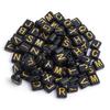Paquete de 100 cuentas acrílicas cuadradas con doble agujero para letras mayúsculas y doble agujero, accesorios semiacabados.