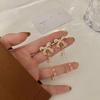 Aretes Largos de Plata S925 con Diamante, Perla, Lazo de Cristal, Aretes Distintivos de Corea del Sur, Estilo Fresco, Aretes Mori para Mujer