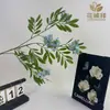 Novo Estilo de Flor de Sophora de Galho Único com 3 Pétalas Flor Artificial Decoração de Sala de Estar Enfeites Vaso Seda Adereços para Fotografia de Casamento Atacado