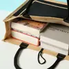 Bolsa Sanky Personalizada Premium Retro de Lino Bolsa Tote para Oficina Viajero Bolsa Tote de Gran Capacidad Estilo Simple
