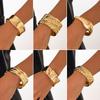 Moda Transfronteriza Europea y Americana Textura Metal Líquido Irregular Pulsera Plegada Sentido Avanzado Paisaje ins Pulsera Ancha