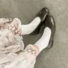 Zapatos de piel de vaca de primera capa para mujer que aumentan la altura, zapatos de vestir de corte bajo, nuevo modelo de otoño, piel genuina por dentro y por fuera, punta redonda, lazo, zapatos de vestir de tacón plano