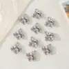 Colgante de Perla de Flor Doble Fresco y Delicado con Bordes Dorados y Plateados, Accesorio de Cuentas para Pulsera Hecha a Mano DIY de Estilo Suave