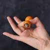Juguete de Calabaza de Piel Roja para Girar con los Dedos, Calabaza para Aliviar el Estrés, Juguete para Jugar con la Punta de los Dedos, Pequeño Adorno Artesanal para Girar con la Mano