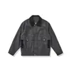 Ropa Vintage 2025 Otoño Nuevo Retro Americano Bloque de Color Cuello Solapa Bolsillo Grande Estilo Granero Holgada Chaqueta de Piel Sintética