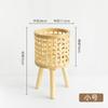 Grande Ins Estilo Sala de Estar Planta Cesta de Flores de Bambu Tartaruga Decorativa Vaso de Flores de Rattan de Bambu Varanda Cesta de Tecido Comercial