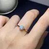 Ventas Directas de Fábrica de Anillos de Ópalo Natural Puro Super Hermosos, Materiales Seleccionados a Mano, Colores Hermosos y Llenos de Colores de Fuego, Transfronterizo