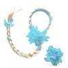 Diadema de Princesa Cabeza de Niña Transfronteriza de Amazon Corona Infantil Accesorios para Trenza de Cabello Largo Trenza Peluca de Flor de Cabello Largo