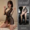 Lingerie Sexy Spring Mountain Dream, Robe de Banho Sedutora de Renda Transparente, Roupa de Dormir Transparente Provocante Desejo Puro