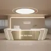 Balcão de Caixa de Aço Inoxidável, Balcão de Recepção Simples e Moderno para Salão de Beleza, Clínica Odontológica, Instituição de Treinamento, Empresa