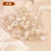 Botones Cheongsam Imitación Perlas de Jade Resina Puntos Redondos Diamante Botones Perlados Camisa Chifón Imitación Perlas Redondas Expuestas Accesorios Botones