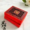 Caja de regalo de joyería roja de alta gama con forro de terciopelo blanco, adecuada para collares/pendientes/colgantes, empaque universal disponible
