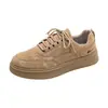 Zapatos Casuales de Color Sólido con Esquema de Color Maillard de la Marca Warrior, Tenis Minimalistas con Cordones y Suela Gruesa, Zapatos para Hombre de Exterior al por Mayor