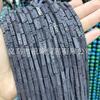 Cuentas tubulares de roca volcánica, cuentas sueltas cuadradas largas, piedra volcánica colorida, cuentas cuadradas cilíndricas para joyería al por mayor, material para bricolaje