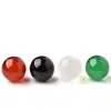 Cuentas sueltas de ágata roja, negra y verde naturales, pulsera redonda de jade para DIY, accesorios semiacabados, cuentas de ágata