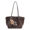 Bolso Tote Retro de Gran Capacidad para Mujer 2025 Invierno Nueva Tendencia de Moda Maillard Bolso de Hombro Único