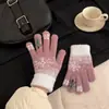 Luvas de Natal Quentes de Lã com Forro, Compatíveis com Tela de Toque, Sem Dedos, Luvas de Tricô Grossas para Ciclismo, Personalizáveis para Homens e Mulheres