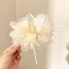 Pinza Plátano Plisada Vertical con Lazo Floral para Cola de Caballo de Verano 2026 Nuevos Pasadores para la Parte Posterior de la Cabeza Accesorios para el Cabello