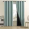 Cortinas Pretas Completamente Blackout de Comércio Exterior para Sala de Estar e Quarto, Toque de Luxo, Tecido Blackout Sem Furos, Cortinas Blackout Prontas Espessadas