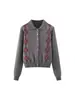 Comércio Exterior Transfronteiriço 2026 Primavera Novo Estilo Estilo Britânico Gola Lapela Padrão Diamante Cardigã de Tricô Casual Versátil Afinando Top