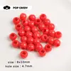 Contas Redondas de Acrílico 10mm Contas com Furo Grande Contas Soltas Material para Acessórios de Joias Artesanais DIY Material para Pulseira com Contas Colar