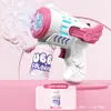 Nueva Máquina de Burbujas Angel Transfronteriza de 6 Agujeros Juguete de Burbujas Portátil para Niños Pistola de Burbujas Eléctrica Gatling Totalmente Automática
