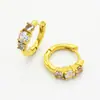 Pendientes de circonita de colores más vendidos transfronterizos Europa y Estados Unidos pendientes de alto diseño moda femenina joyería versátil pendientes chapados en oro