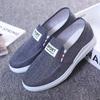 2024 Novos Sapatos de Lona Masculinos Sapatos de Tecido Antigos de Pequim Estilo Coreano Sapatos da Moda Barraca Mercado Noturno Correndo Volume Sapatos Preguiçosos Slip-on