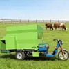 Carro de alimentação de descarga uniforme totalmente automático espiral para gado e ovelhas carro pulverizador misto de grama diesel carro de alimentação de 5 metros cúbicos