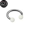 F136 Titanio Bola de Goma Anillo de Herradura Anillo para la Nariz Material G23 Joyería para Perforación para Venta al Por Mayor Transfronterizo Amazon