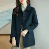 En Stock Nueva Moda de Primavera para Mujer Petite Casual Adelgazante Versátil de Alta Gama Lana Acolchada Abrigo de Moda