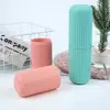 Vaso de Viaje Simple para el Hogar, Vaso para Enjuague Bucal, Caja de Almacenamiento para Cepillo de Dientes y Pasta de Dientes, Caja para Pasta de Dientes, Portátil, Raya Vertical