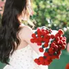 Manta con Ramo de Rosas, Manta Tejida a Mano, Regalo para Esposa, Novia, Novio en el Festival Qixi, Manta para Siesta