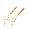 Tijeras de peluquería, tijeras entresacadoras, tijeras de pelo doradas desmontables profesionales para uso doméstico de adultos, venta al por mayor de fabricantes transfronterizos