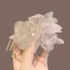 Pendientes de Borla con Cuentas de Cristal y Flores Retro, Gama Alta, Súper Hada Elegantes, Diseño de Nicho, Pendientes Exagerados Estilo Vacaciones