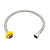 Acero Inoxidable 304 Doble Extremo 4 Puntos Manguera Tubería Trenzada de Alambre de Acero Calentador de Agua Entrada de Agua para Inodoro Tubería de Alta Presión Accesorios de Baño