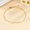 Collar de curvas simples de lujo ligero para mujer, diseño de nicho, cadena de collar de ondas de alta gama, nuevo estilo, collar personalizado y moderno que combina con todo.