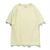 Camiseta Básica de Verano Unisex de Manga Corta, Gruesa, No Transparente, de Algodón Puro 300g, Corte Holgado, Versátil, Amigable con la Piel, Cómoda