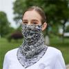 Máscara de sol de seda Full Face Neck Protection Summer Mulberry Silk Mask Mulheres Condução Full Face Proteção UV Gini