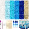 Caja de cerámica suave de color transfronterizo, hecha a mano, con cuentas de arcilla, joyería, pulsera, collar y accesorios para niños.