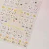 Pegatinas para Uñas Artísticas Suaves y Cerosas Gato Pequeña Expresión Gatito Blanco Pato Lindo Pato Garra de Gato Dulce Colorido Suave Lindo Pegatinas para Uñas