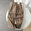Gran producto~ Pantalones largos casuales cálidos de otoño e invierno, cintura elástica de corte holgado, versátiles, pantalones de paracaidista para el trabajo para mujer 470732