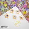 Nueva Joyería para Uñas con Fruta Carambola Cortada Colorida Dopamina Estrella de Cinco Puntas Pendientes DIY Anillo Accesorios para Uñas