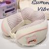 Almohada para el cuello de frijoles de hielo de dibujos animados, almohada de viaje portátil para estudiantes, almohada en forma de U de doble joroba de gofres para el aula y la oficina